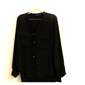 Black sheer Zara blouse